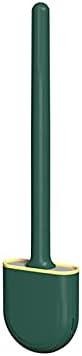 Silicone Toilet Brush Holder Set with Non-Slip Handle