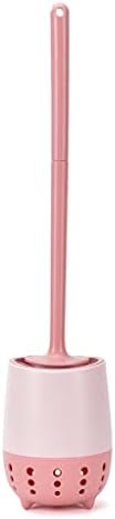 Toilet Brush Set with Long Handle and Hanging Design