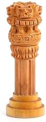 Samyuktha Wooden Ashoka Pillar 10 INCH Decor