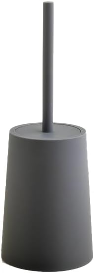 Detachable Toilet Brush with Holder - Black and Grey
