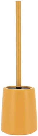 Elegant Stoneware Toilet Brush Set - Yellow Mustard