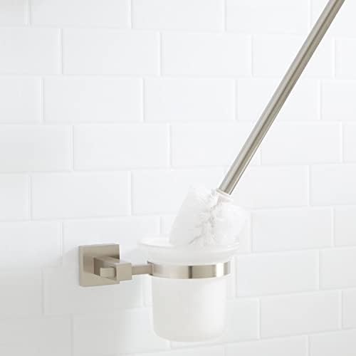 Signature Hardware Albury Wall-Mount Toilet Brush Holder - Chrome
