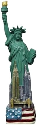Statue of Liberty 3-Pack Replica NYC Skyline Flag Base