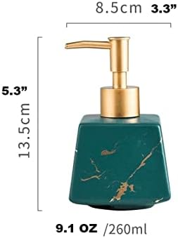 NTIYOU Countertop Soap Dispenser Ceramic 260ML White
