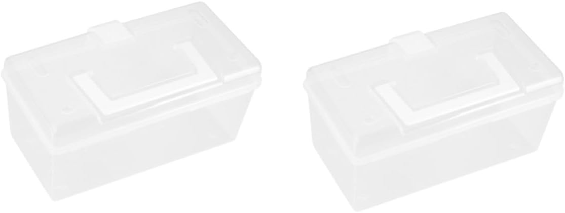 2pcs Plastic Medicine Storage Box Organizer