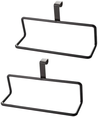 NUOBESTY 2Pcs No Perforation Towel Rack Black and White 1