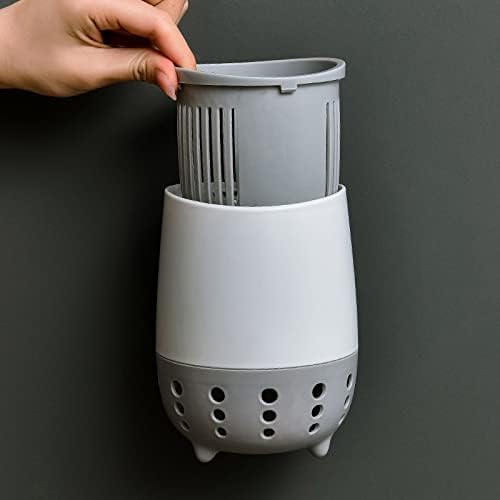 Toilet Brush Set with Long Handle and Hanging Design