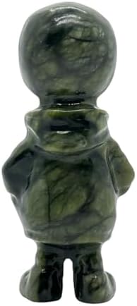 Natural Serpentine Halloween Skull Stone Figurine