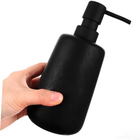 FRCOLOR Ceramic Lotion Dispenser Durable Refillable Soap Shampoo Bottle