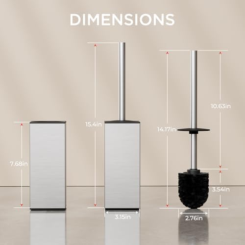 FORIOUS Toilet Brush and Holder Set 2 Packs 1