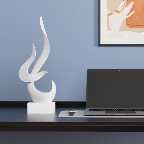 Dosker White Flame Sculptures Home Decor