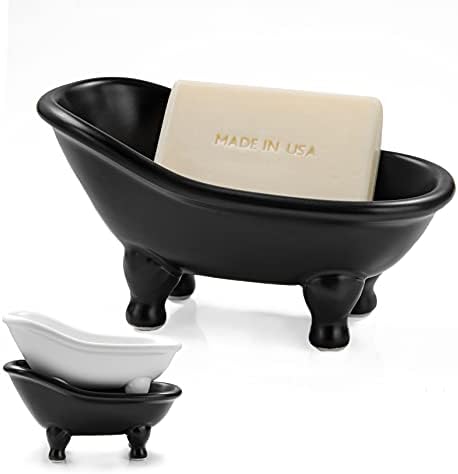 1piece 56 Inch Black Ceramic Soap Dish