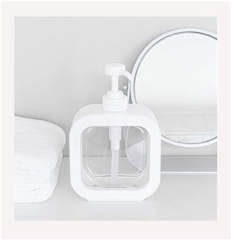 White Large-Capacity Dispensing Soap Dish for Shampoo and Hand Sanitizer