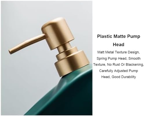 2 in 1 Ceramic Soap Dispenser with Sponge Holder 350ml