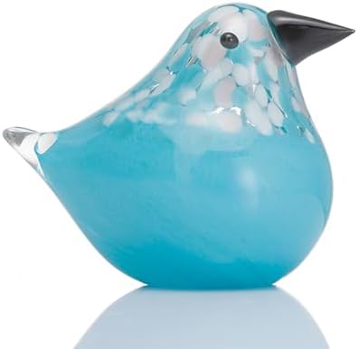 ORRFIDDY Handmade Glass Bird Statue Figurine Decoration