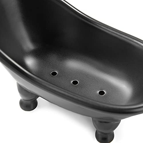 1piece 56 Inch Black Ceramic Soap Dish