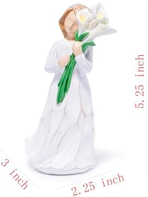 Hodao Hand-Carved Resin Mom Figurine - White Flower Mothers Day Keepsake