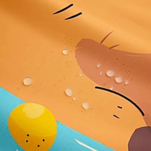 Kawaii Capybara Shower Curtain Set