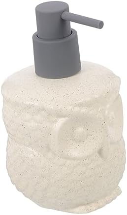 PRETYZOOM Modern Owl Ceramic Lotion Dispenser 440ml Reusable Soap Bottle