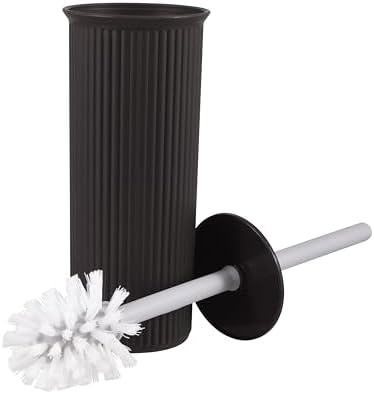 Superio Decorative Toilet Brush with Holder Set Brown