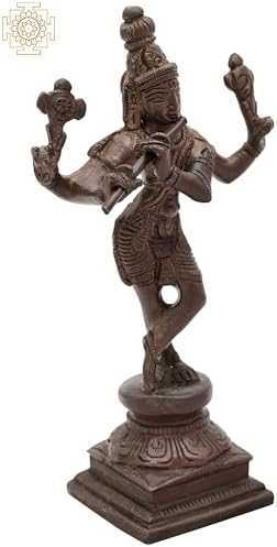 Brass Krishna Cosmic Form Statue Pooja Decoration