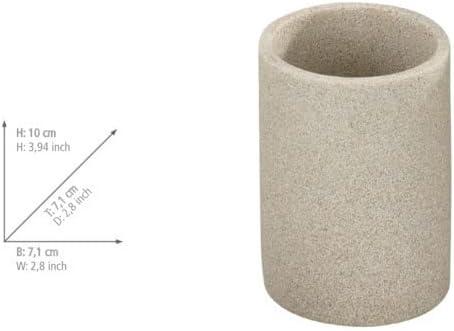 Wenko Vico Toothbrush Tumbler in Beige