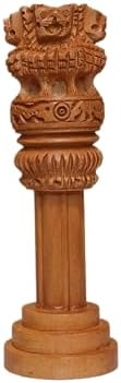 Samyuktha Wooden Ashoka Pillar 6 Inch Decor