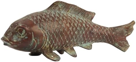 Fish Brass Statue Handcrafted Home Decor Accents