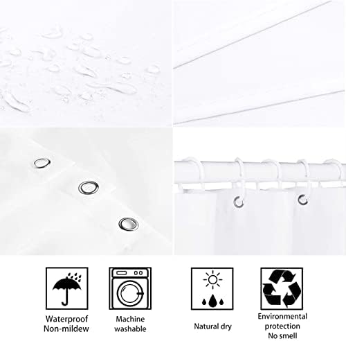 Boys Party Shower Curtain with 12 Hooks Orange 60x72 Inch