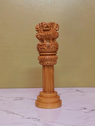 Samyuktha Wooden Ashoka Pillar 6 Inch Decor