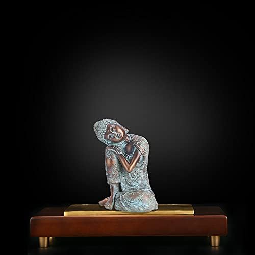 Hand Painted Buddha Statue Southeast Asian Style Decor