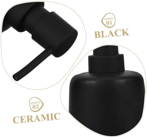FRCOLOR Ceramic Lotion Dispenser Durable Refillable Soap Shampoo Bottle