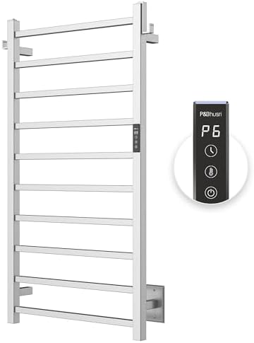PBhusri 10-Bar Electric Towel Warmer with Timer