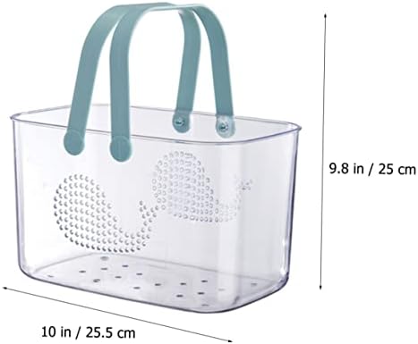 FOYTOKI Portable Plastic Bathroom Organizer Basket with Handle 1