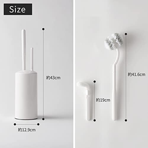 Myrna 2 in 1 Toilet Brush White W078W Japan Import 1