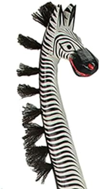 Zeckos Hand-Carved Zebra Statue 36 Inches Tall