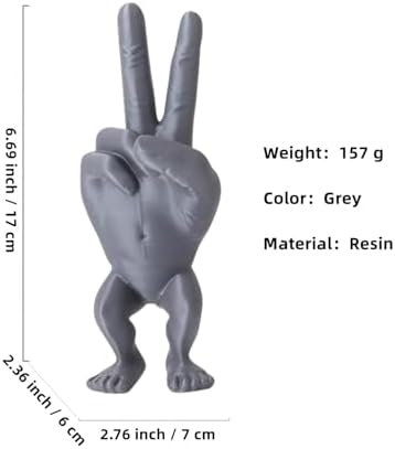 JTMY Scissor Hand Finger Statue 3D Resin Decor 1