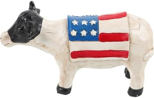 Garneck Patriotic Cow Statue 4th of July Decor