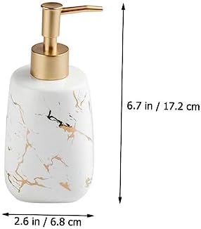 BESTYASH Ceramic Soap Dispenser with Marble Design