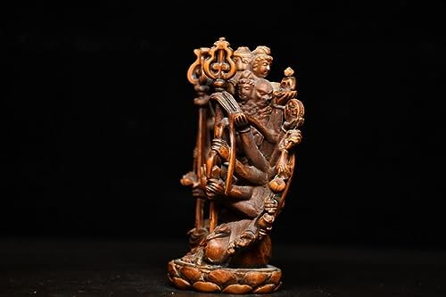 Handcrafted Boxwood Avalokiteshvara Statue with 1000 Arms