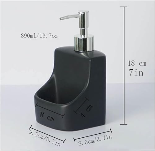 Liquid Ceramic Dish Soap Dispenser with Sponge Holder 137oz