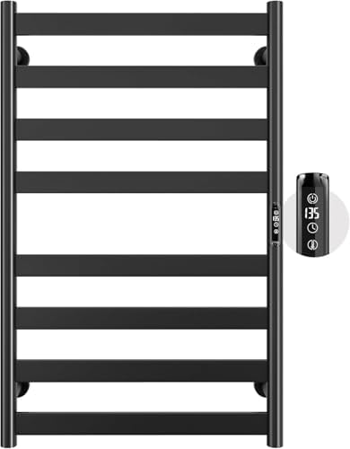 Poloma Paraheeter Towel Warmer with LED Display and Timer Matt Black