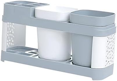 Hoement Bathroom Toothbrush and Toothpaste Holder Suction Cup Rack