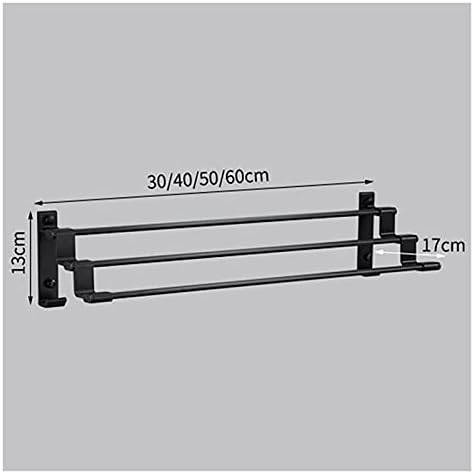 ALDEPO 3-Tier Matte Black Towel Rack Wall Mount