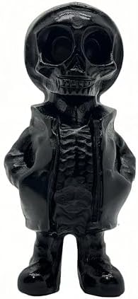 Obsidian Halloween Skull Crystal Figurine 1