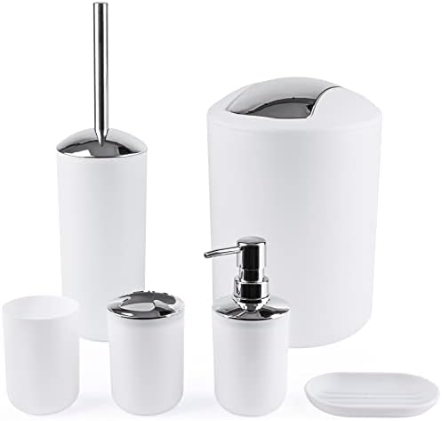 Papillon 6-Piece Bathroom Organize Set White