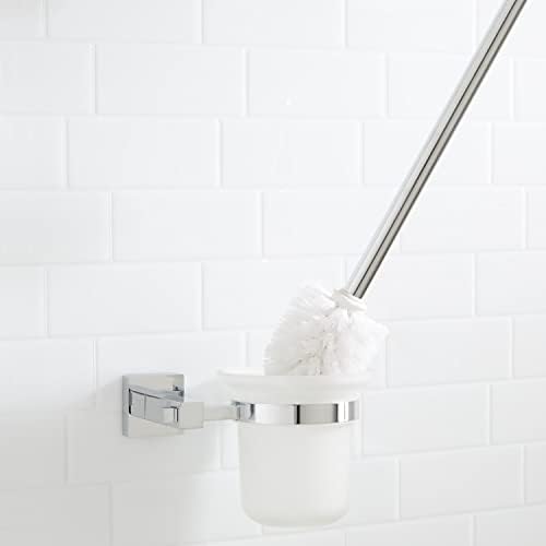 Signature Hardware Albury Wall-Mount Toilet Brush Holder - Chrome