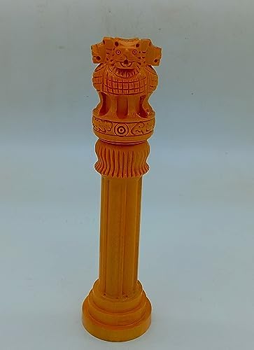 Wooden Ashoka Pillar 8 Inch Desk Table Decoration