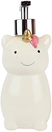 Isaac Jacobs White Ceramic Unicorn Soap Dispenser