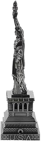 Gray Metal Statue Figurine New York City Landmark Decor